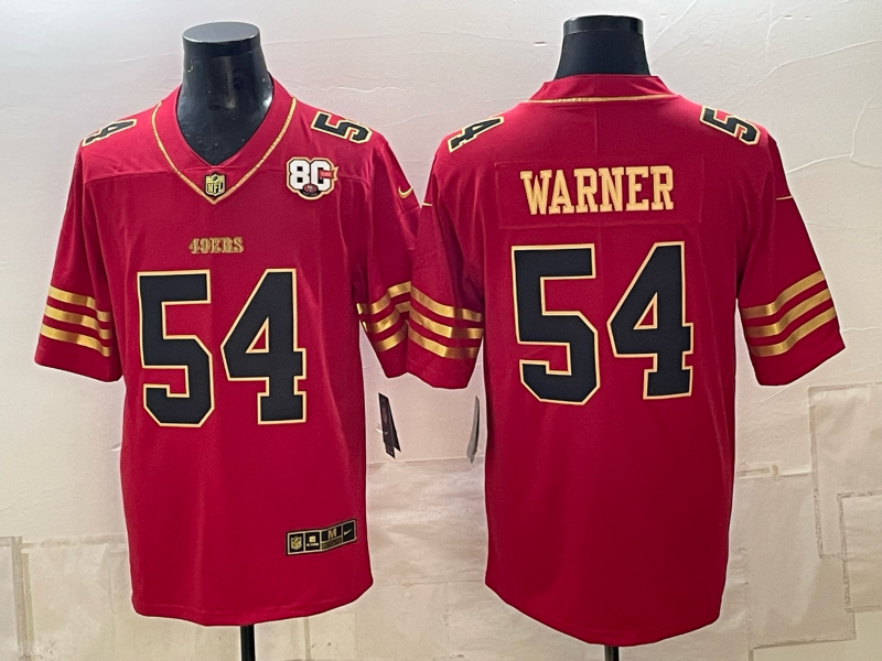 Men 2026 Nike San Francisco 49ers #54 Warner Red NFL Jersey 101603